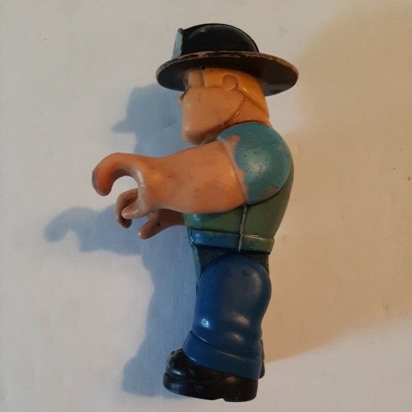 Fisher Price Husky Helper Fireman Figure Firefighter Vintage 1977 Well Loved - Picture 3 of 8